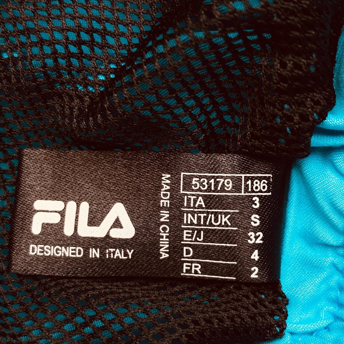 FILA Short de sport en coton mélangé bleu Taille S