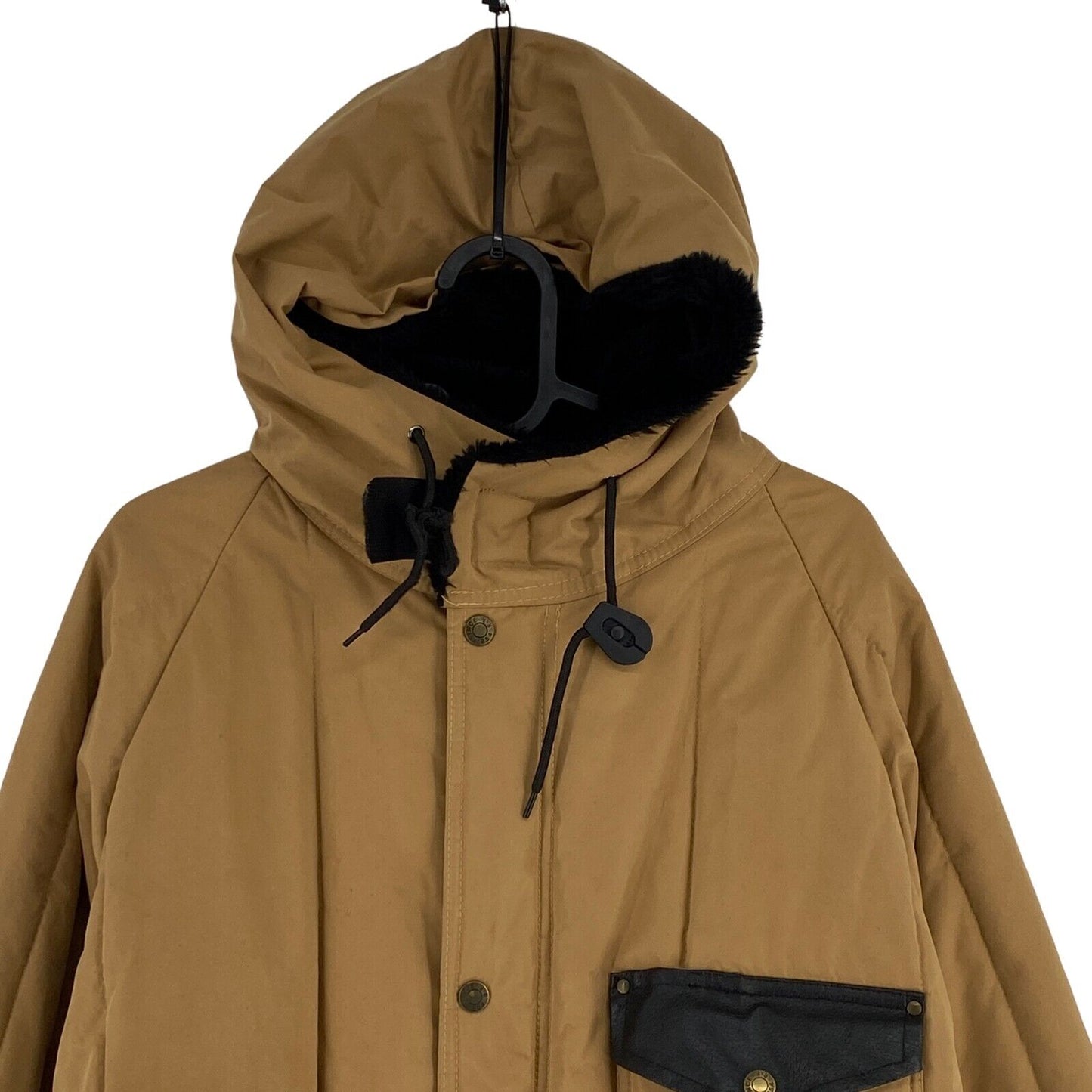 RefrigiWear Veste Parka rembourrée à capuche marron clair Taille L