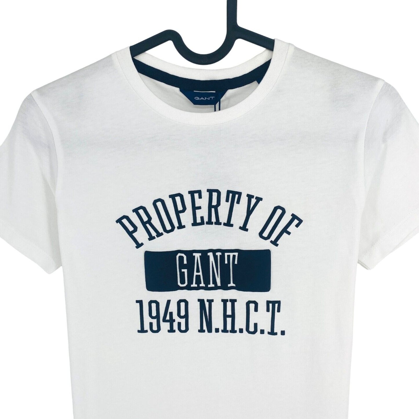 GANT Boys White Collegiate Crew Neck T-Shirt Size 9-10 Years 134/140 cm