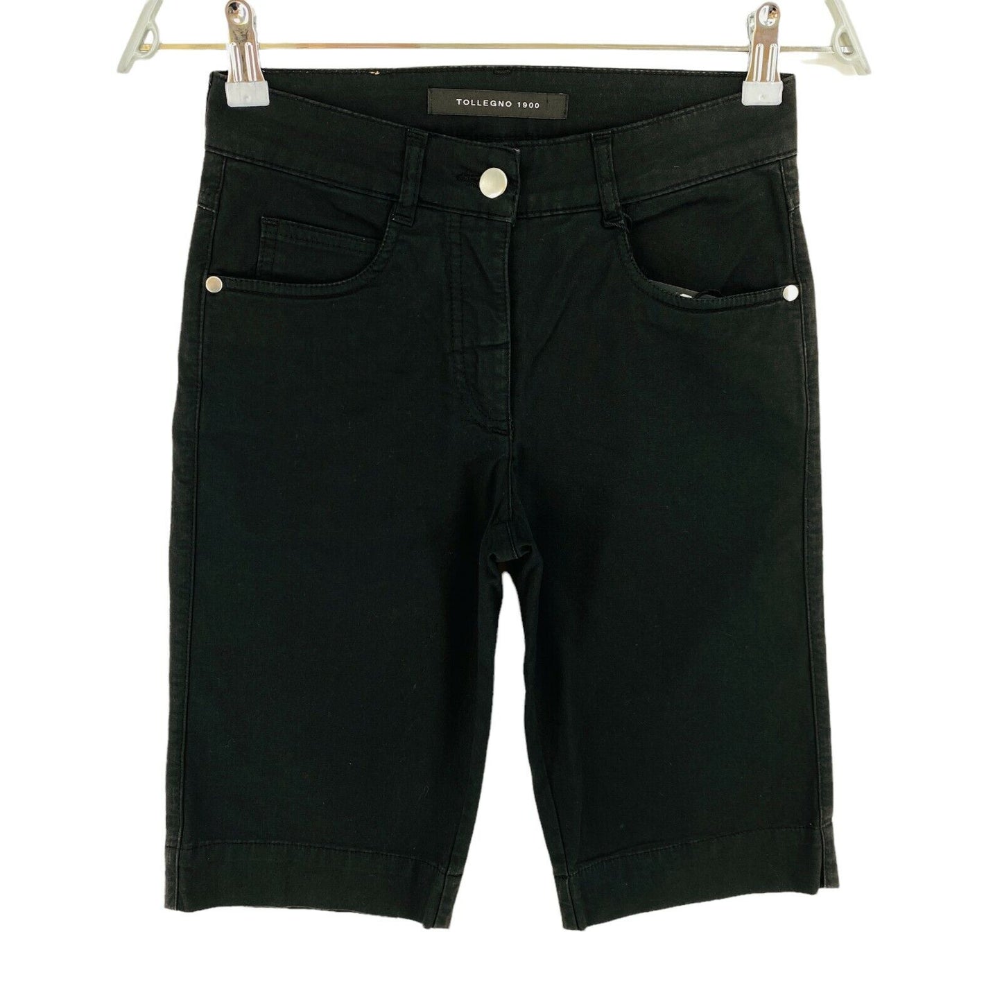 TOLLEGNO 1900 Black Bermuda Short Shorts Size 38 W25