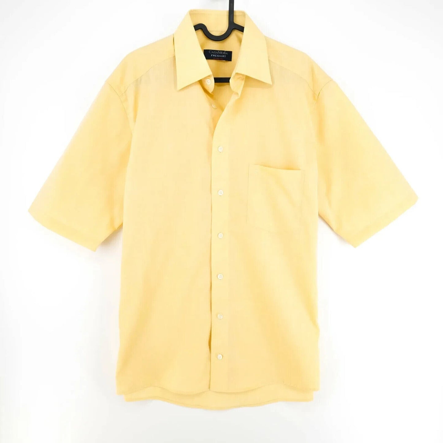 CASA MODA FRESHIRT Mens Yellow Pocket Shirt Size 39 / M