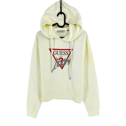 GUESS Women Beige Hoodie Sweater Jumper Size L