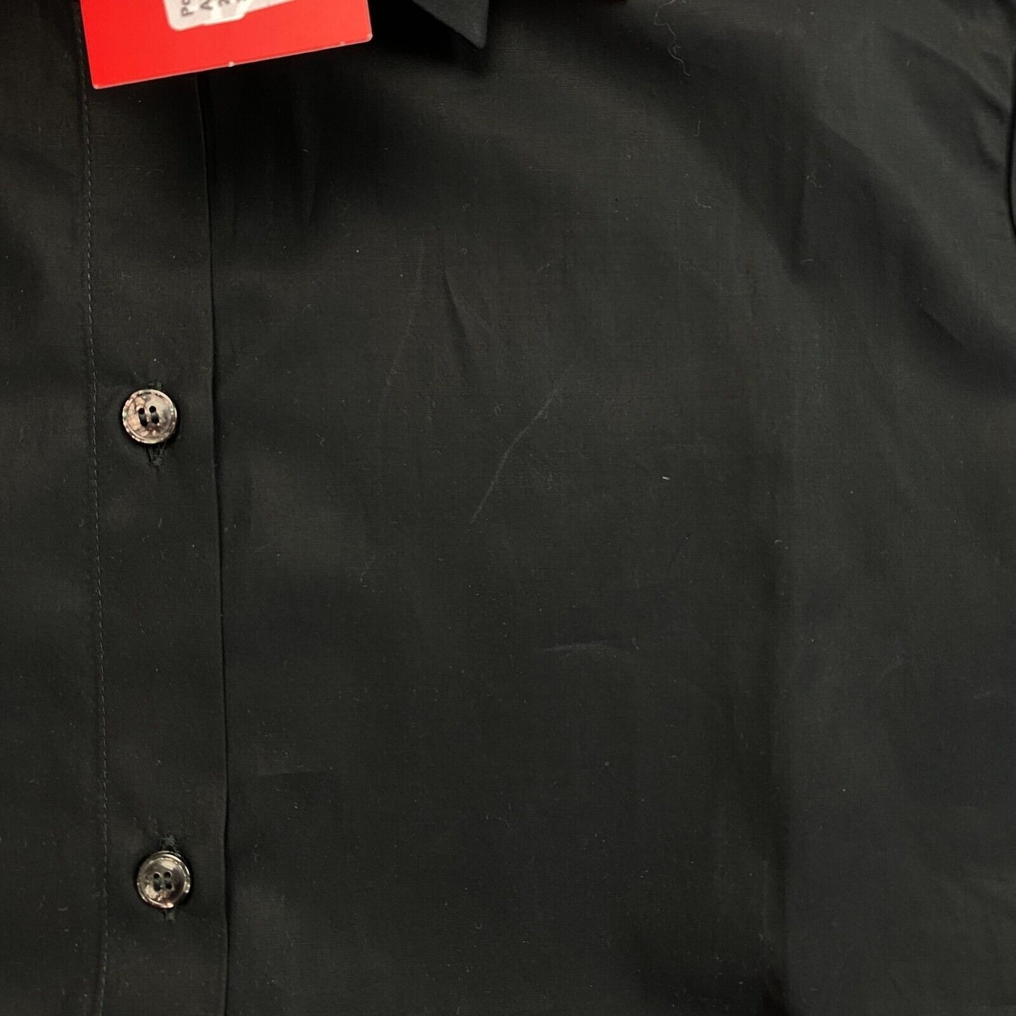 DIESEL Black Poplin With Tonal D Embroidery Shirt Size EU 44 UK 16 US 14