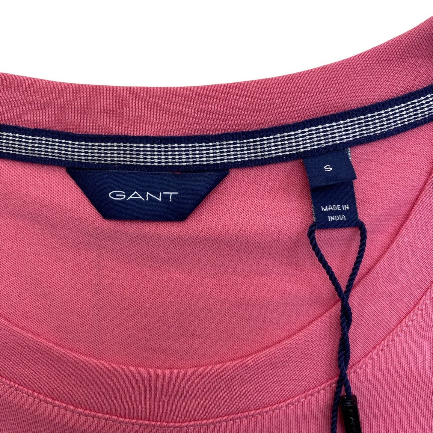 GANT T-Shirt mit Rundhalsausschnitt und 13 Streifen, Rosa, Größe S