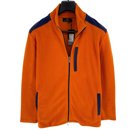 GENTELMEN SELECTION Men Orange Full Zip Jacket Jumper Size EU 54 UK/US 44