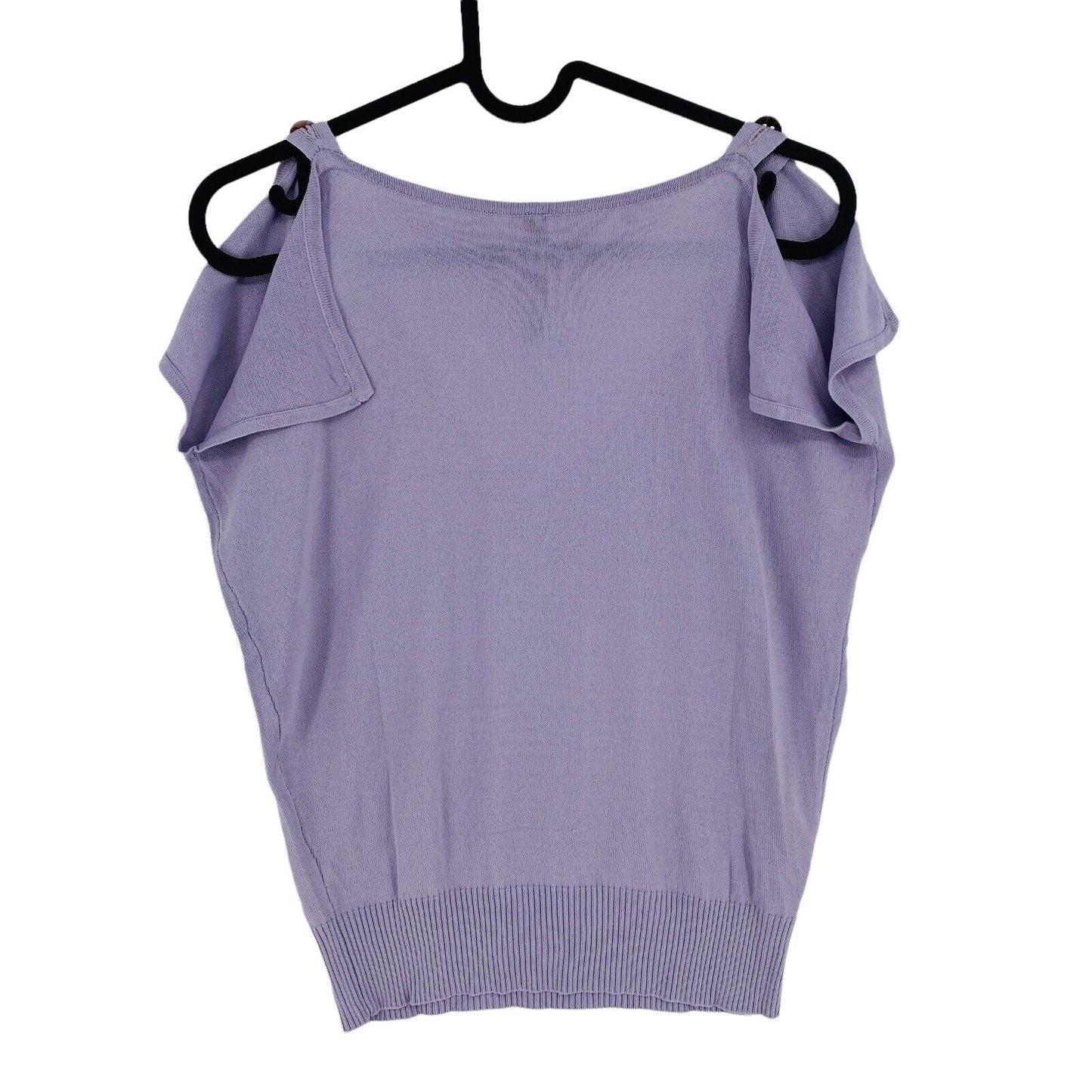 AMY GEE Light Purple Sleeveless Deep V-Neck Knit Top Blouse Size XS