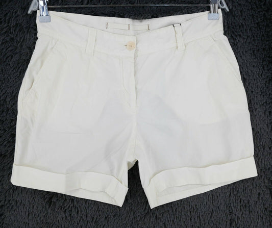 GANT White A.M. Roll Up Poplin Shorts Size EU 36 38 UK 8 10 US 6 8