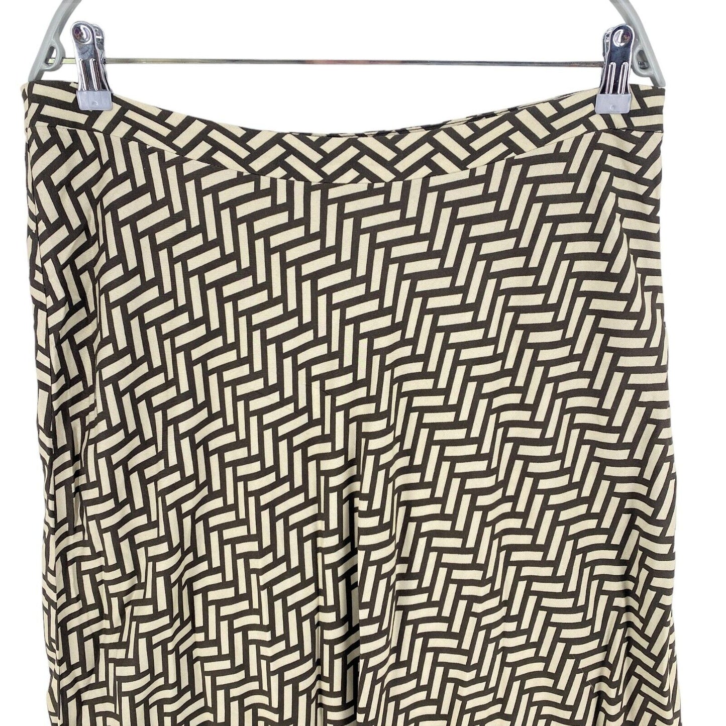 RRP €164 GANT Brown Geometric A Line Skirt Size EU 42 UK 14 US 12