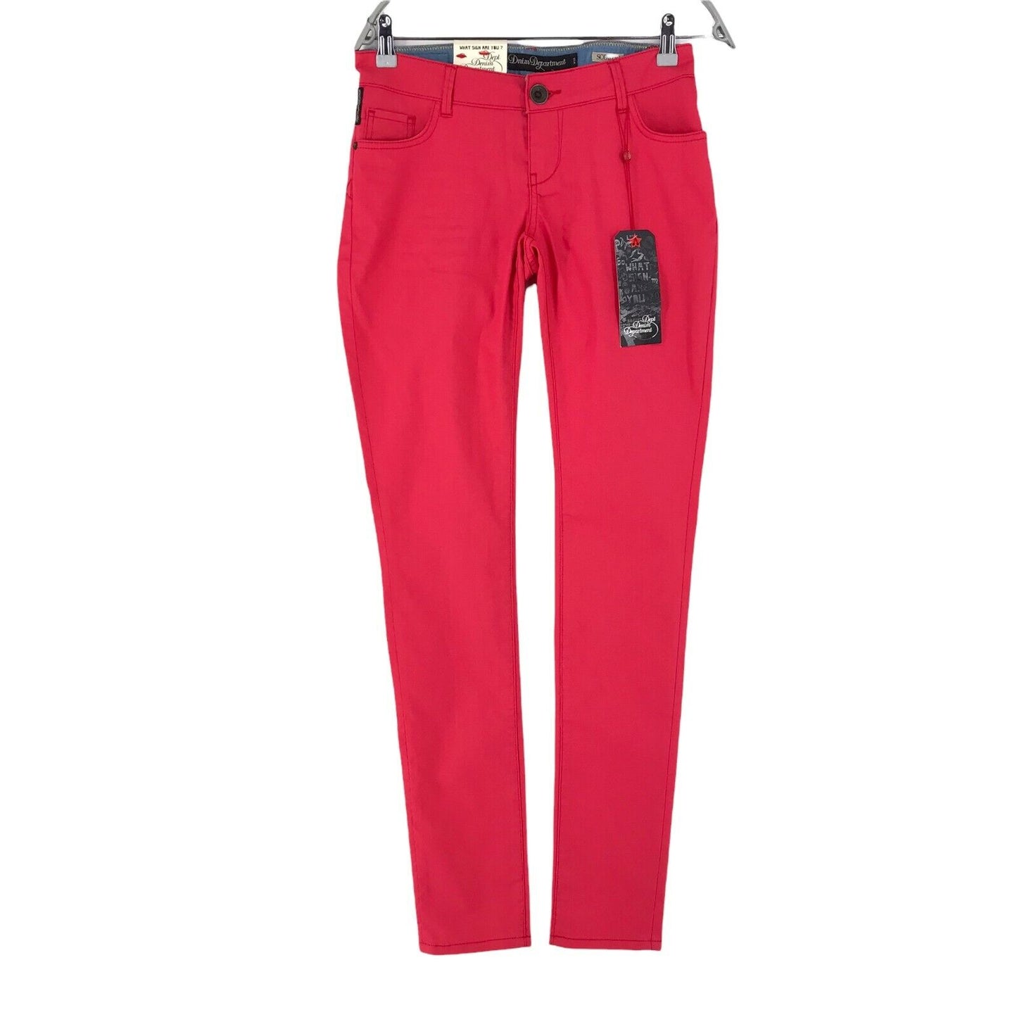 DEPT SCORPIO Women Pink Skinny Fit Chino Trousers W27 L34