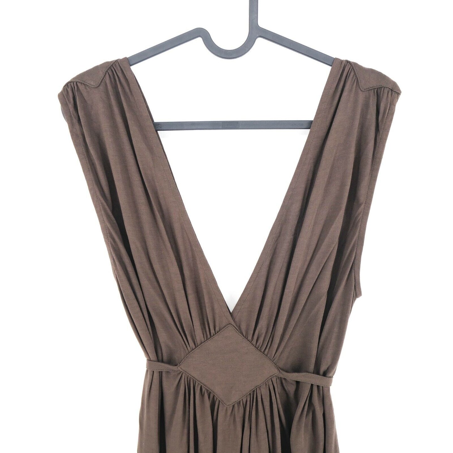 RRP €265 FRENCH CONNECTION Brown V Neck Dress Size 10 - S