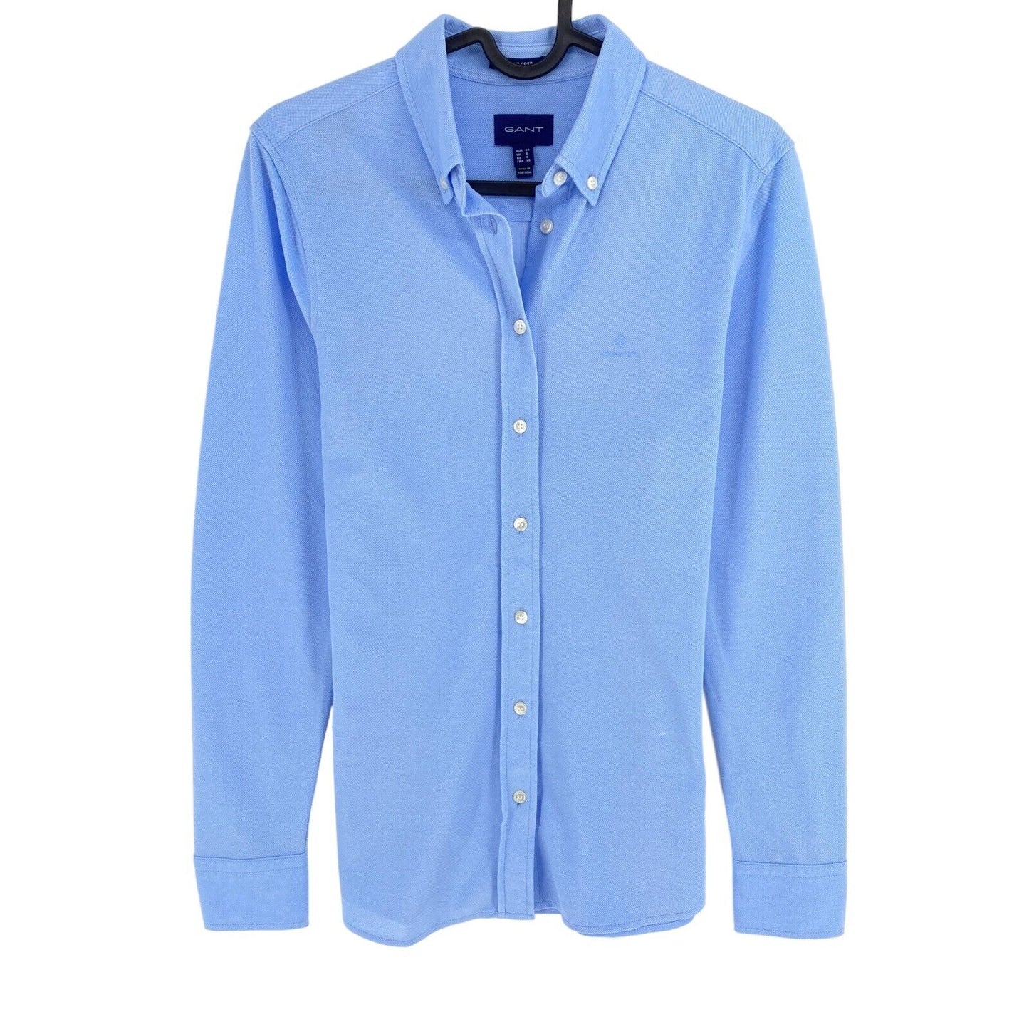 GANT Blue Tech Prep Pique Shirt Size EU 34 UK 6 US 4