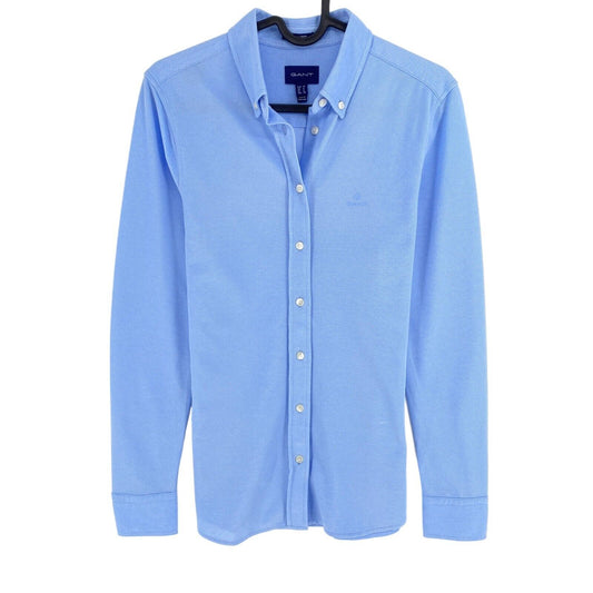 GANT Blue Tech Prep Pique Shirt Size EU 34 UK 6 US 4