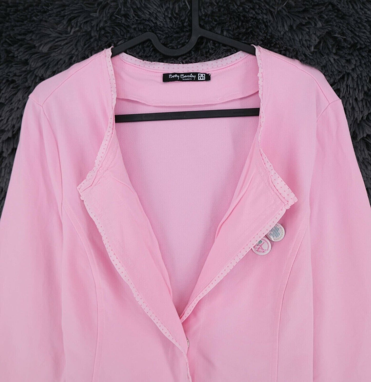 Betty Barclay Pink V Neck Jacket Blazer Size EUR 40 UK 14 US 10