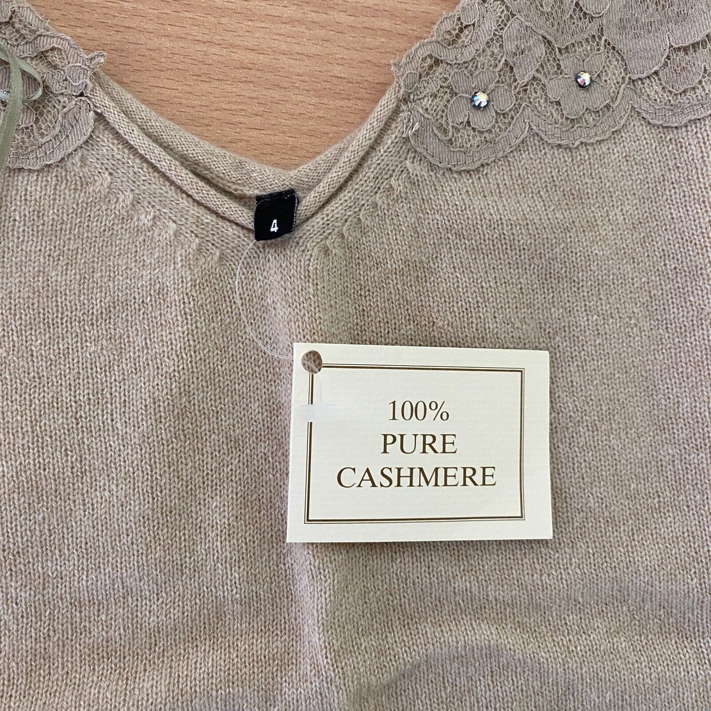 LANEROSSI Light Brown 100% Cashmere Tank Top Size 4 - XL