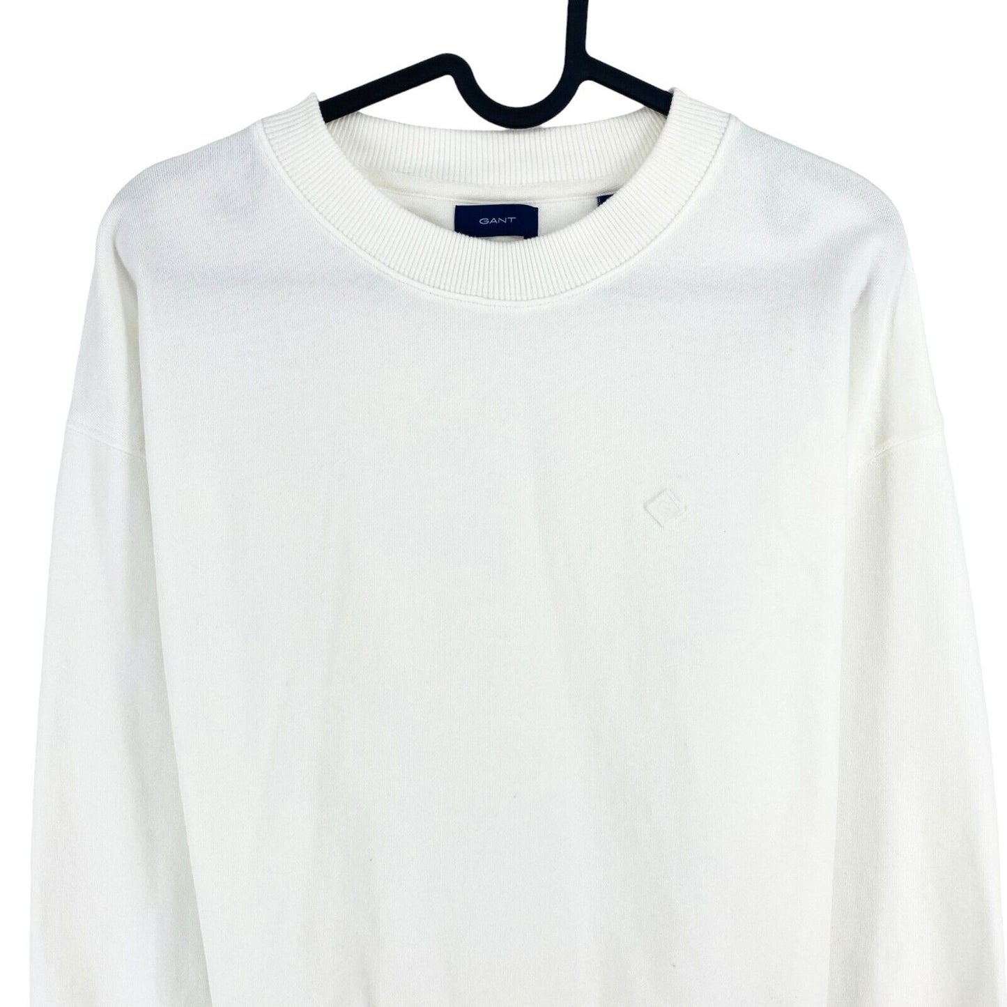 GANT Weiß Icon G Essential Rundhalspullover Pullover Größe L