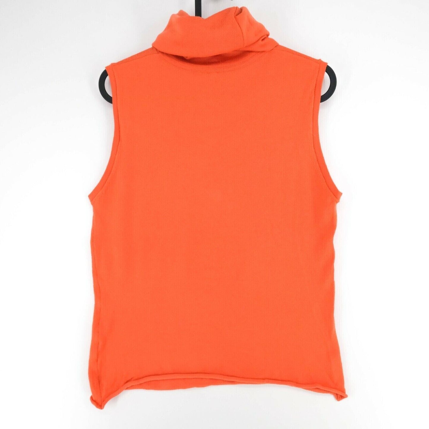 LANEROSSI Orange 100% Laine Mérinos Haut Col Roulé Taille 4 - XL