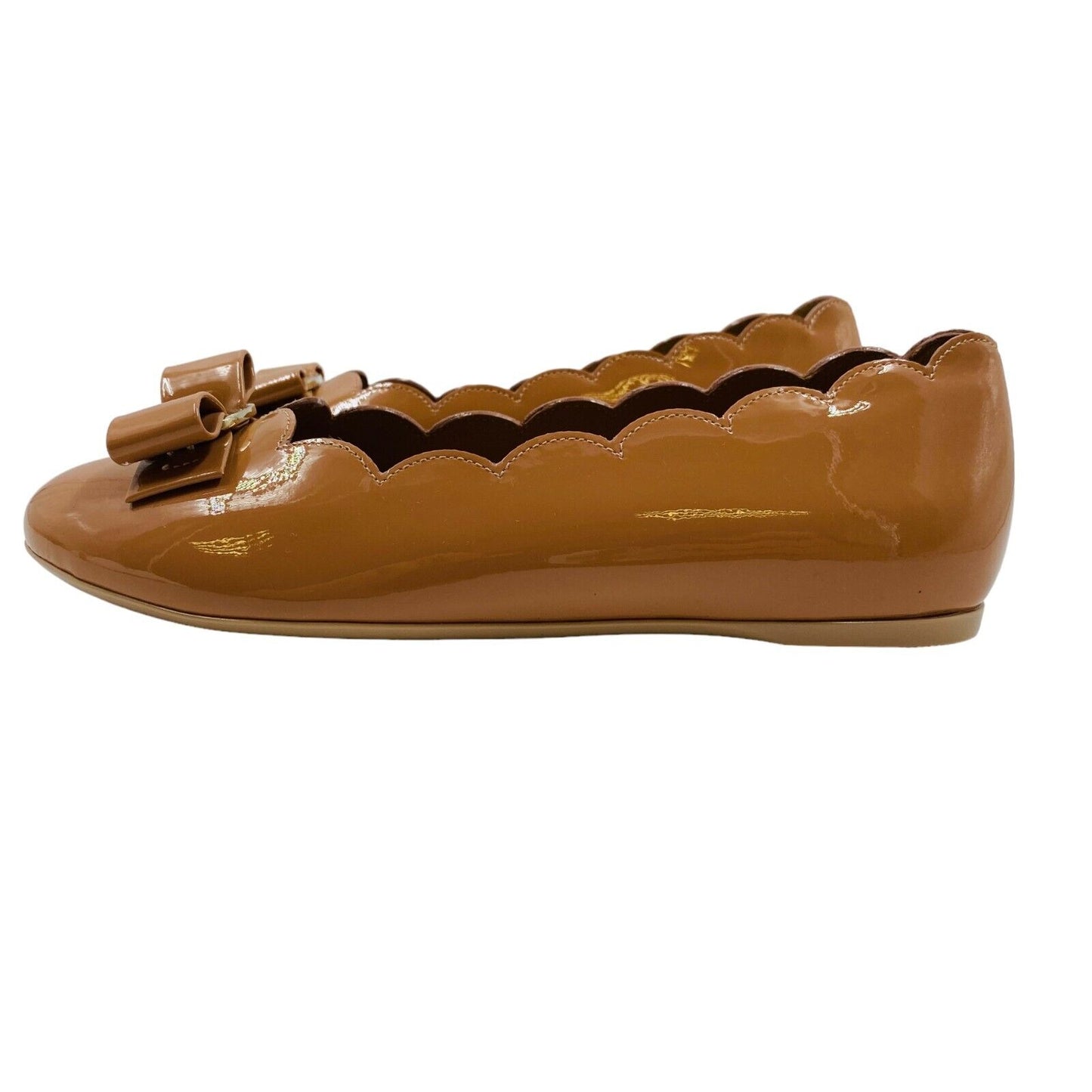 SALVATORE FERRAGAMO Girls Brown Leather Flat Shoes EU 32 UK 12 US 13