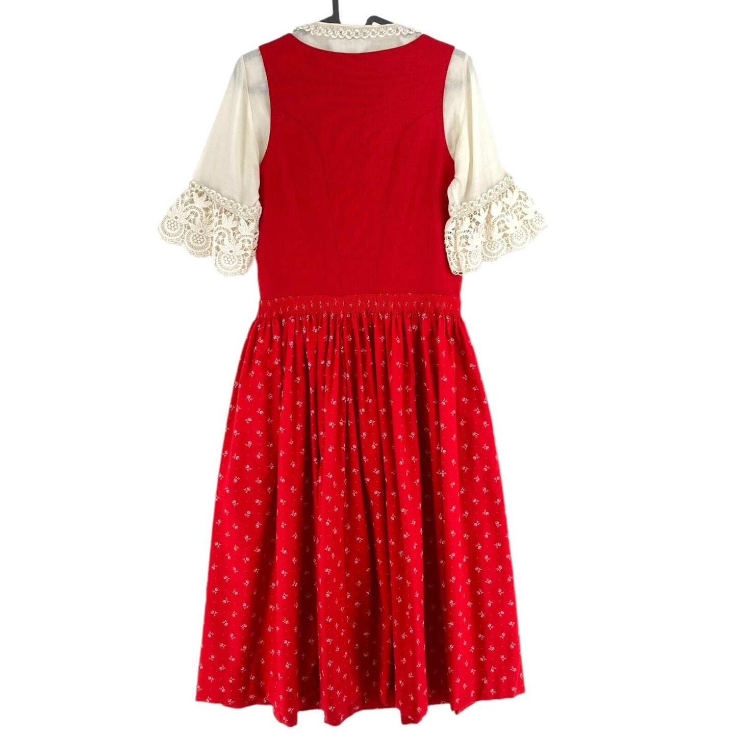 Salzbourger Tyrol Dirndl Oktoberfest Robe Rouge Taille EU 36 UK 8 US 6