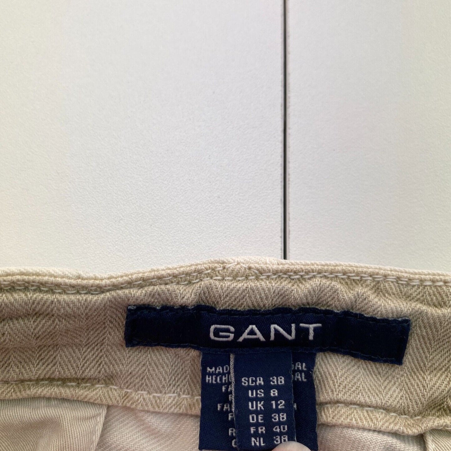 GANT Beige Denim Riding Pants Trousers Size EU 38 UK 12 US 8