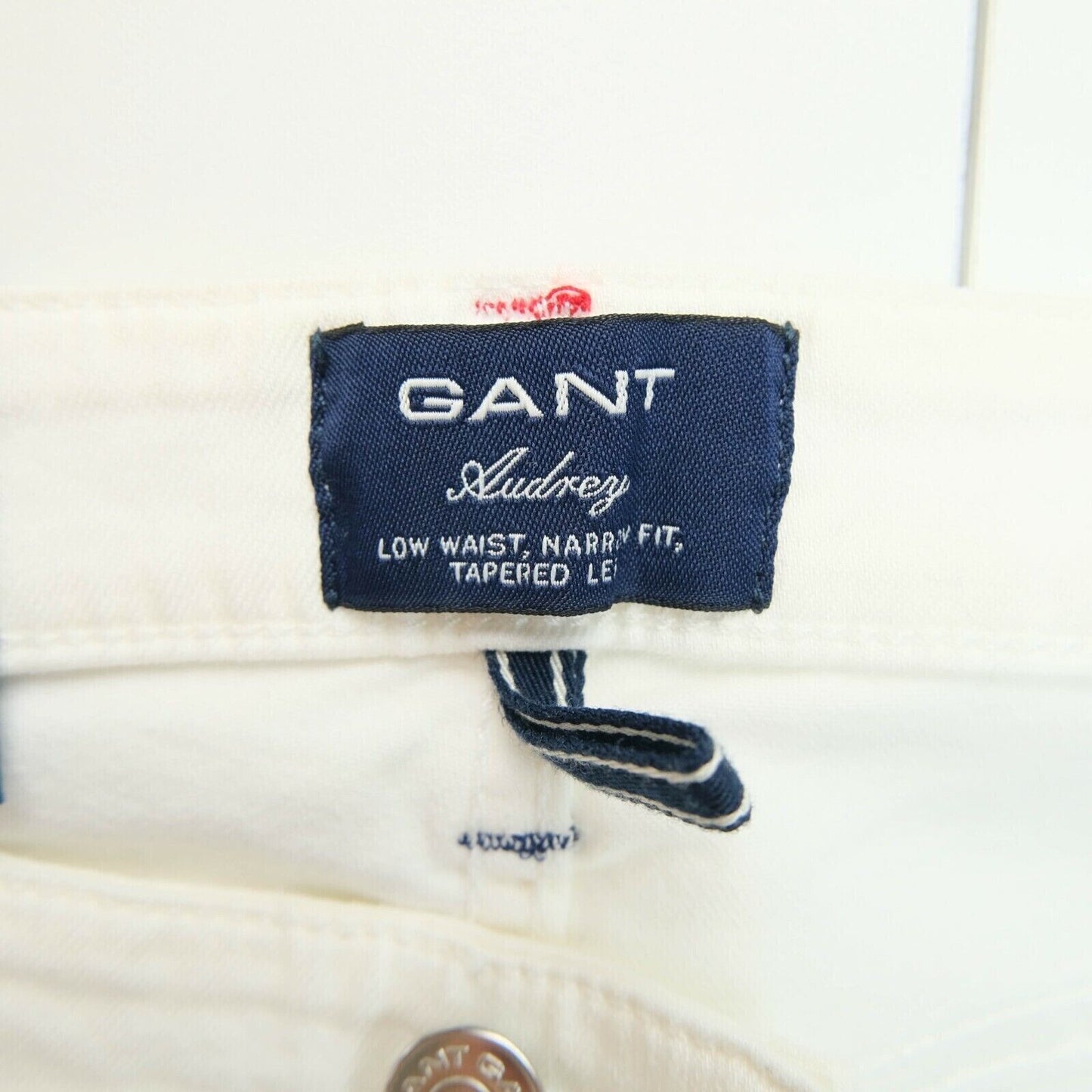 GANT AUDREY Women White Slim Tapered Fit Jeans Size W29 L34