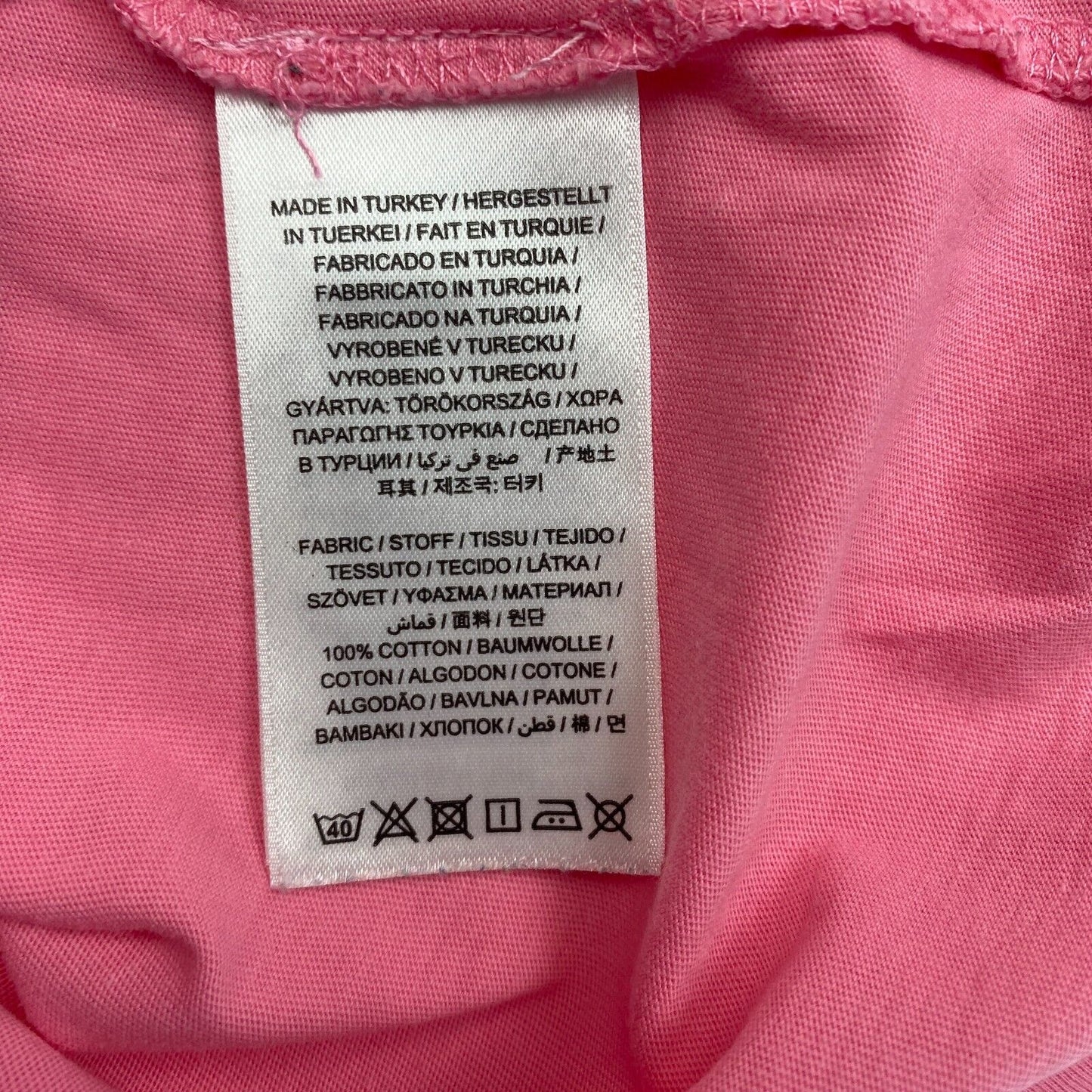 GANT Women Pink Logo Crew Neck Short Sleeves T Shirt Size M