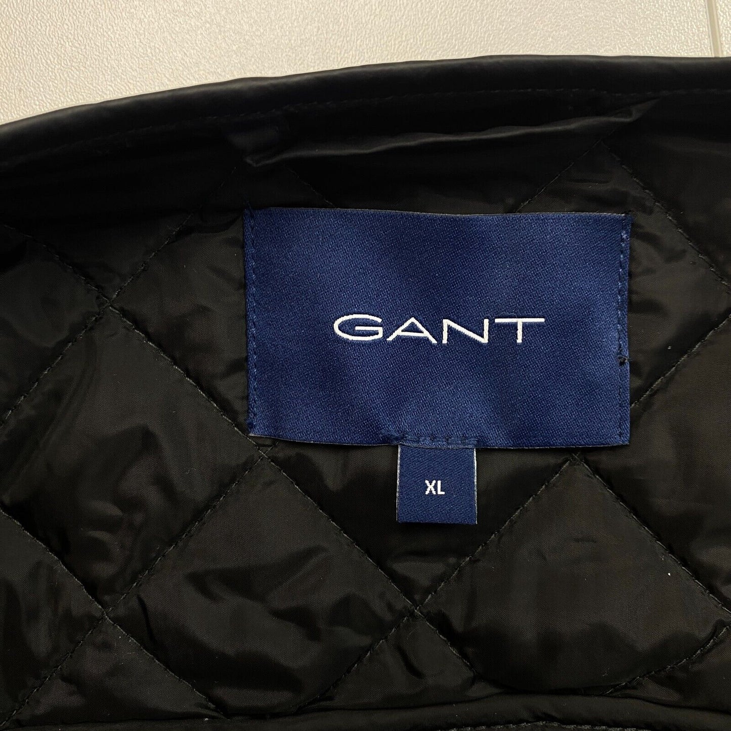 GANT Black Light Weight Quilted Jacket Coat Size XL