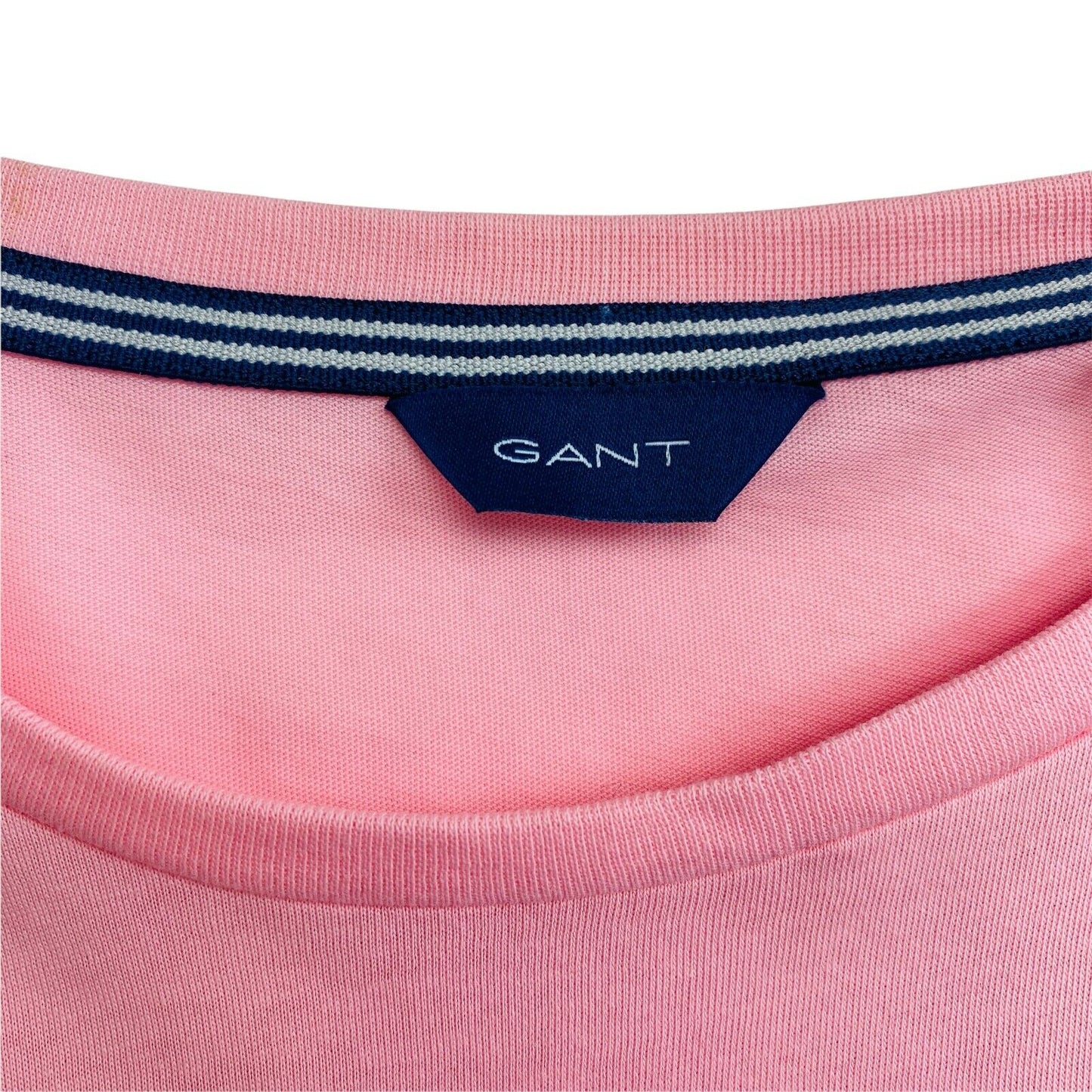 GANT Pink Big Logo Crew Neck Long Sleeves T Shirt Size S L