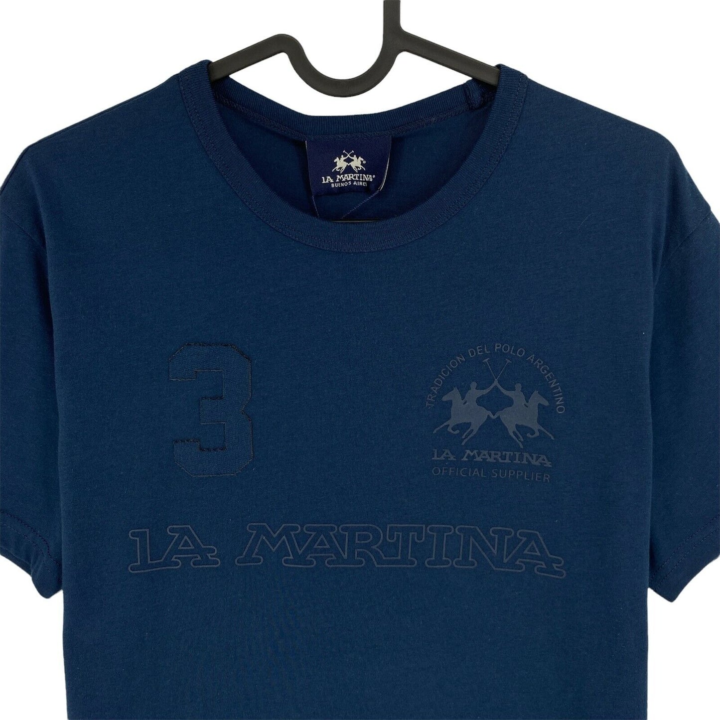 LA MARTINA Buenos Aires Navy Blue Crew Neck T Shirt Size S