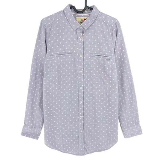 TIME OUT Chemise 100% Coton à Pois Gris Taille S