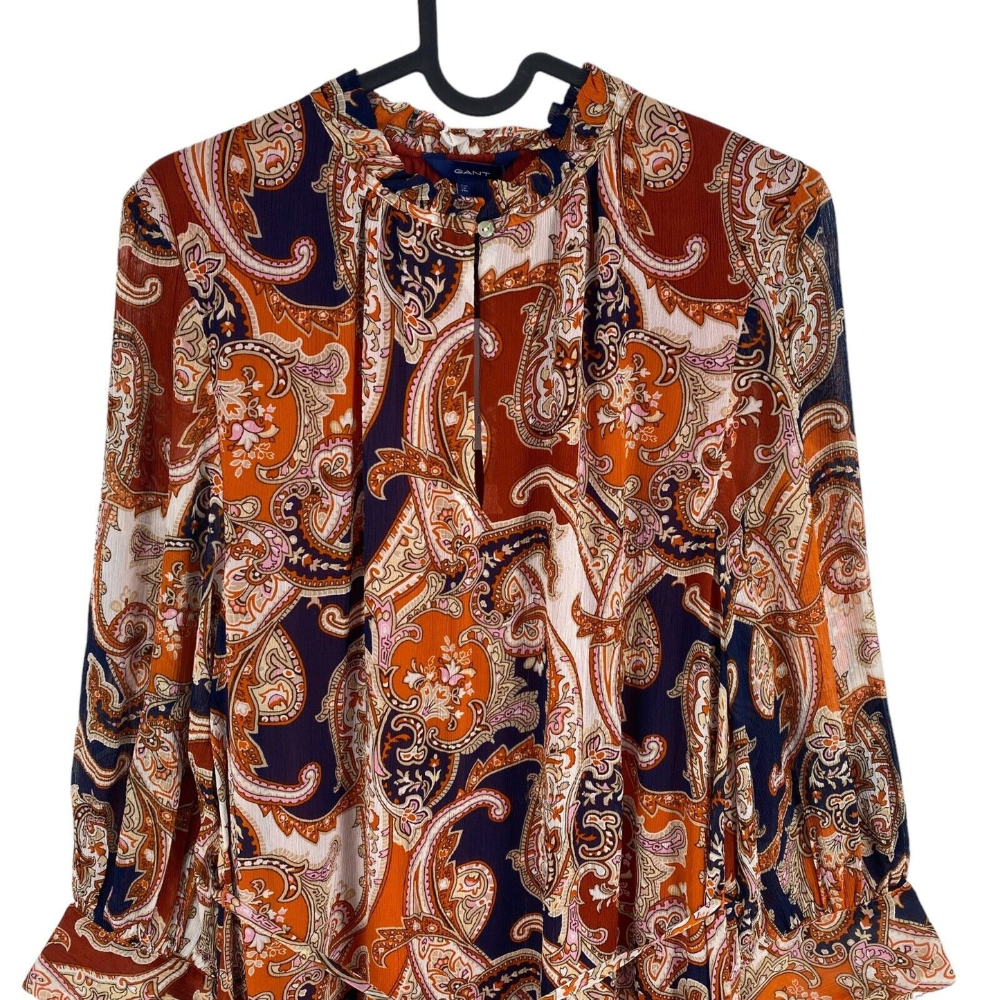 GANT Robe longue colorée à volants Paisley Taille EU 34 UK 6 US 4