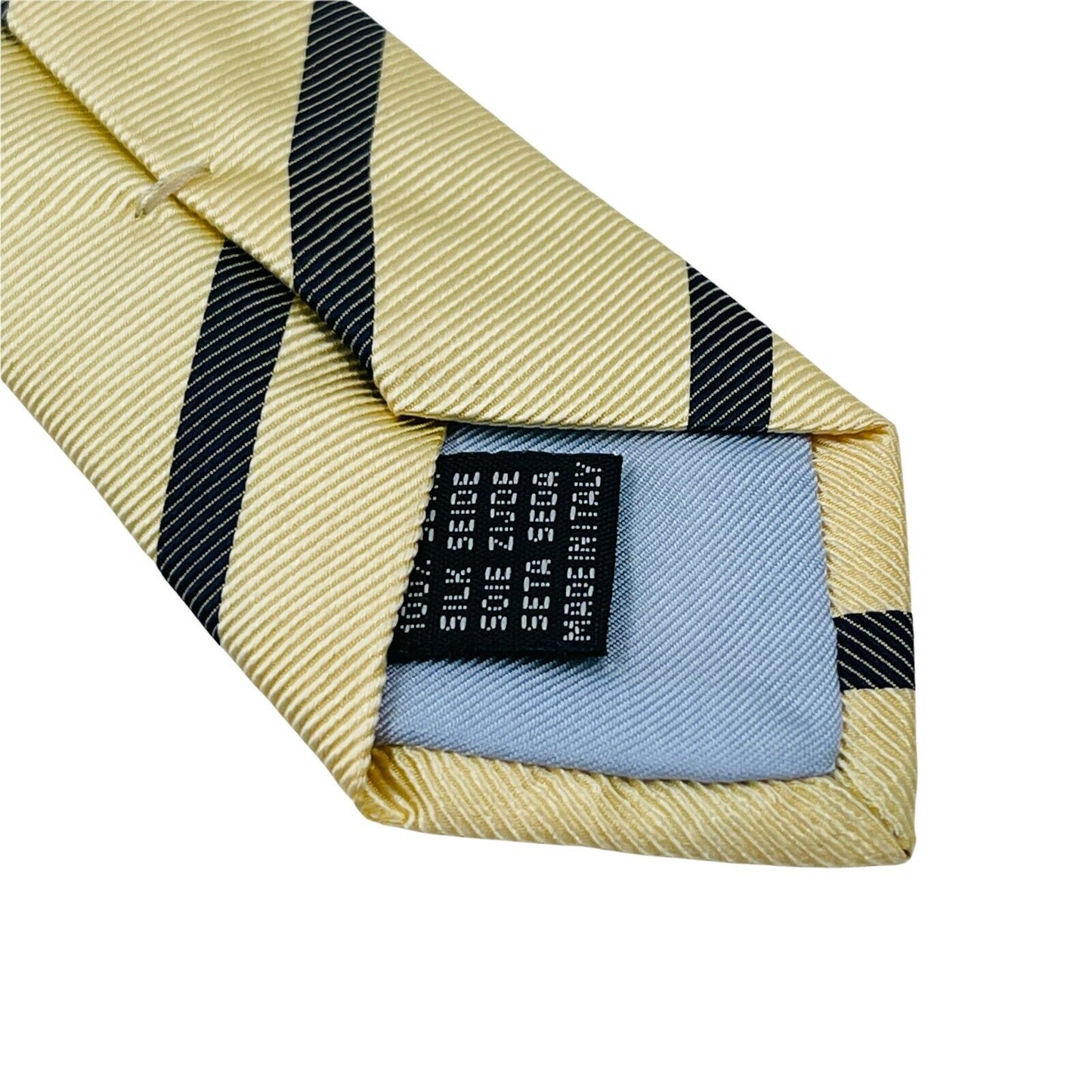 GANT Yellow Striped 100% Silk Hand Made Tie