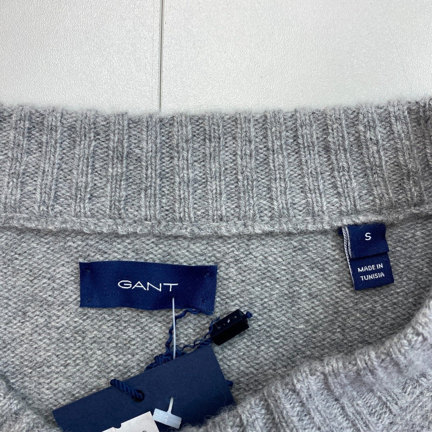 GANT Women Grey Lounge Wool Cashmere Crew Neck Sweater Jumper Size S