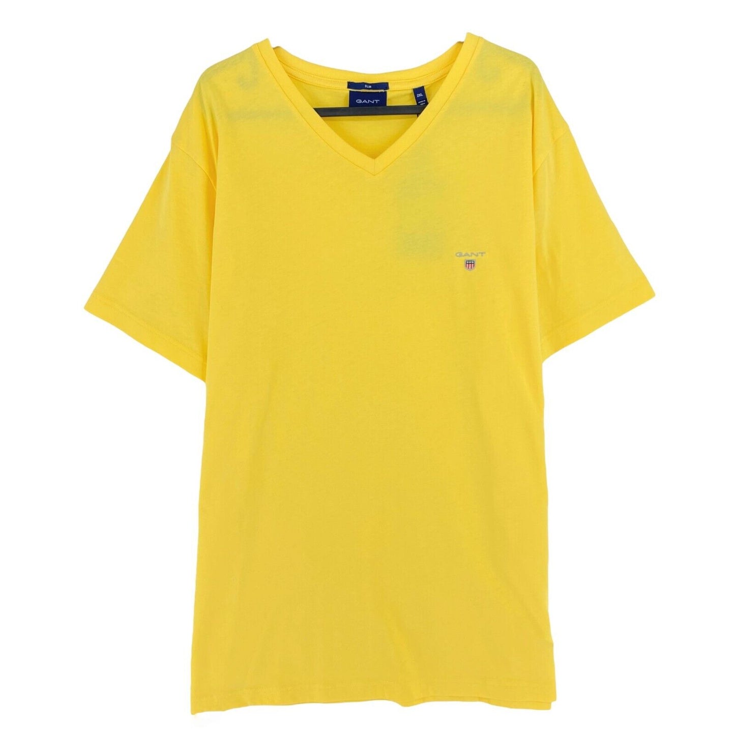 GANT Yellow Original Slim V Neck T-Shirt Size 2XL XXL