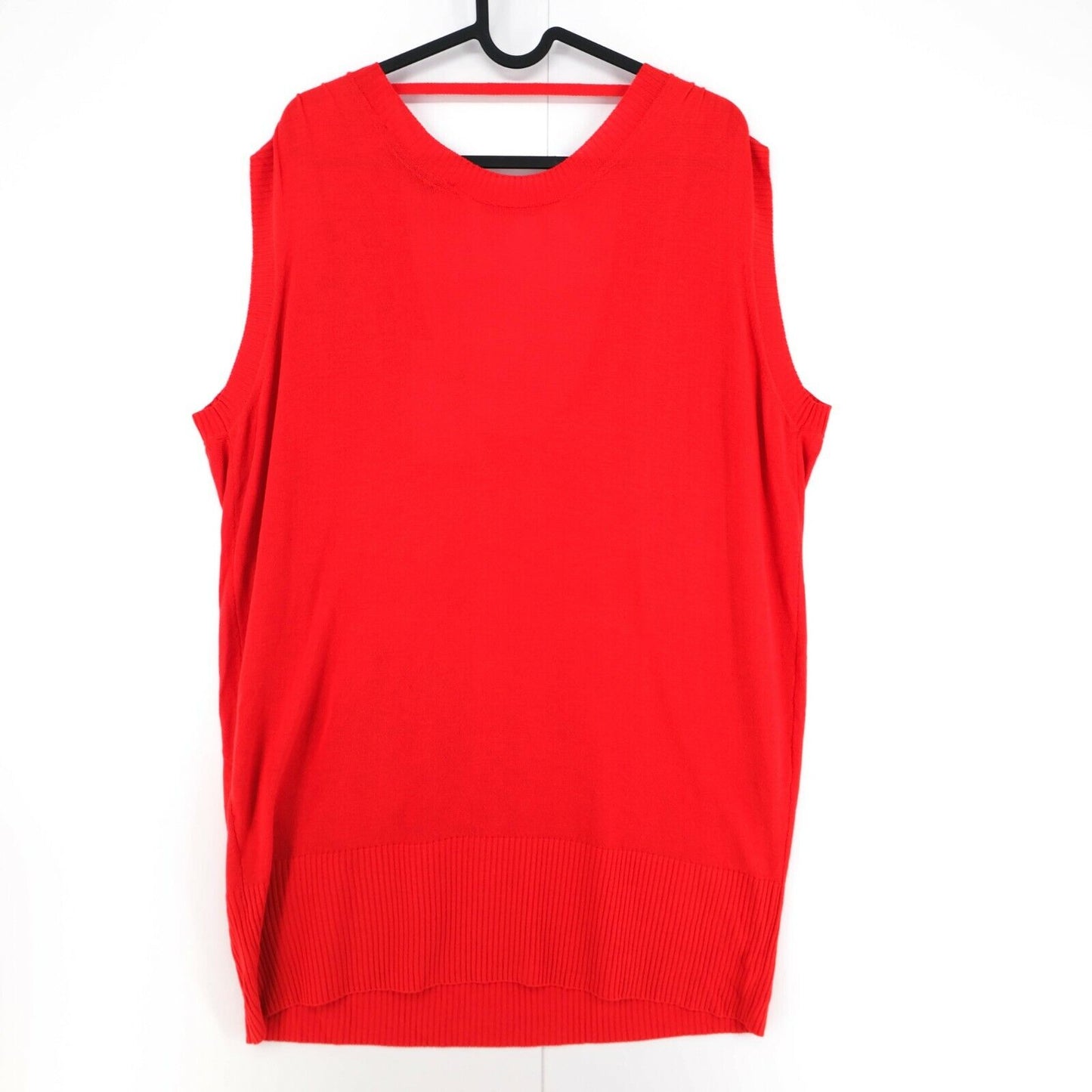 Persona Red Sleeveless Scoop Neck T Shirt Top Size M