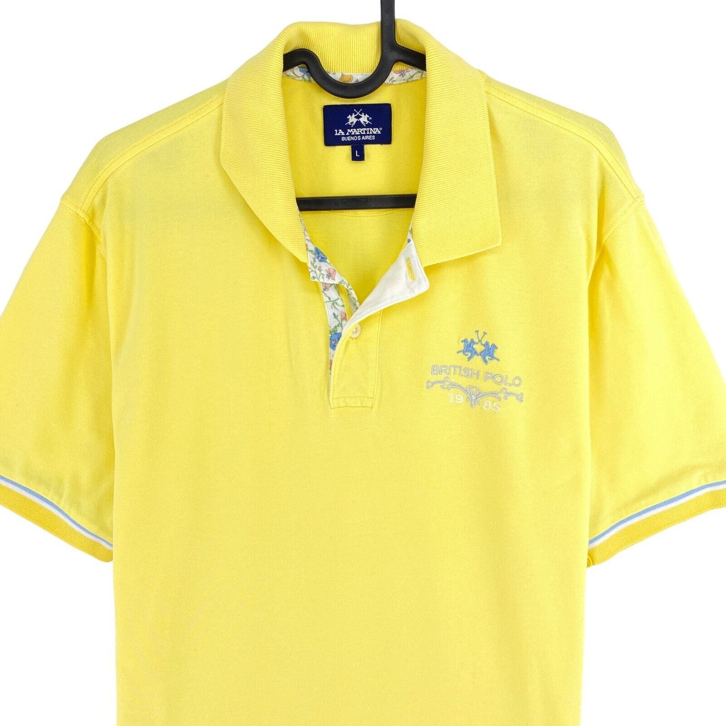 LA MARTINA Yellow Short Sleeves Polo Shirt Size L