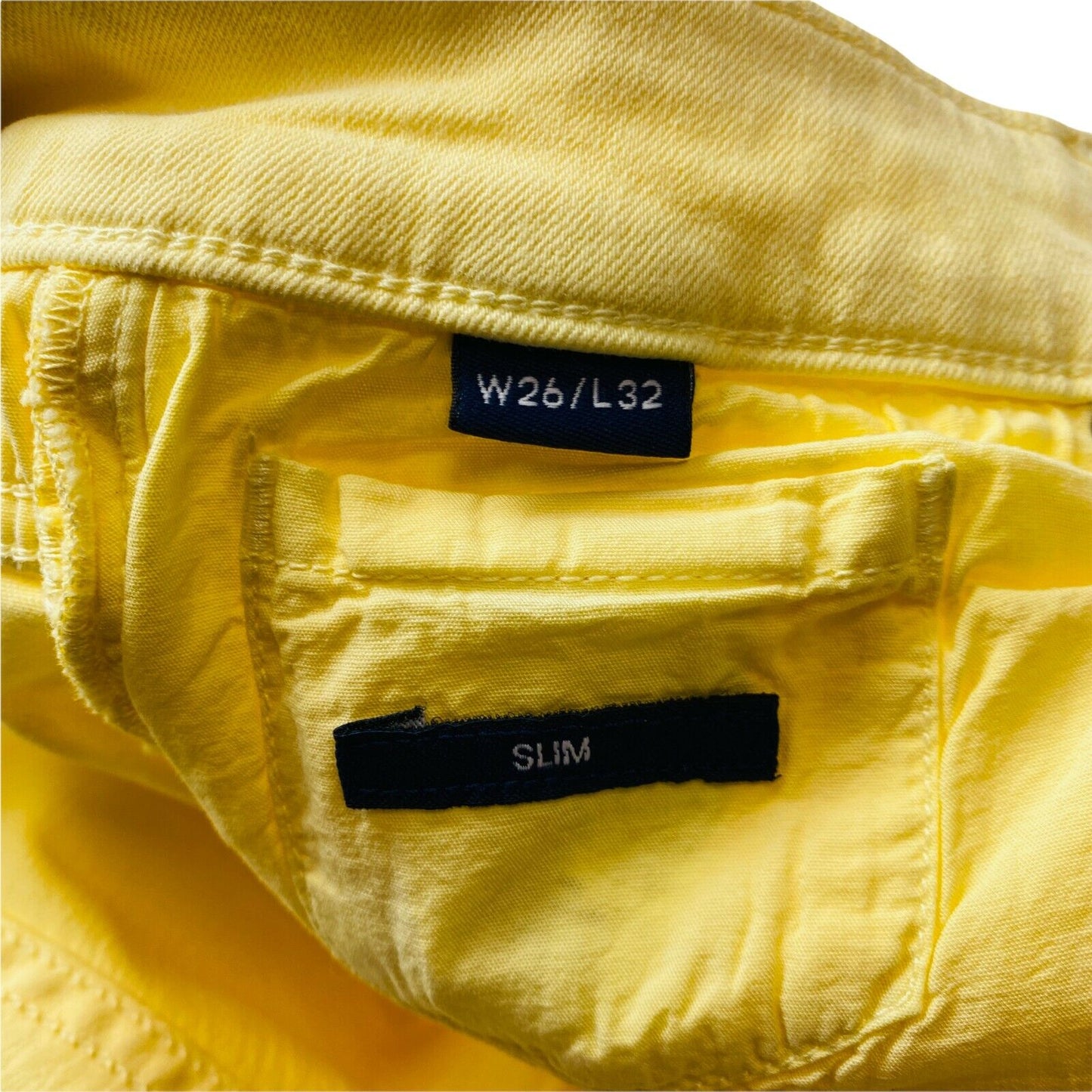 GANT Women Yellow Stretch Mid Rise Slim Tapered Fit Jeans Size W26 L32