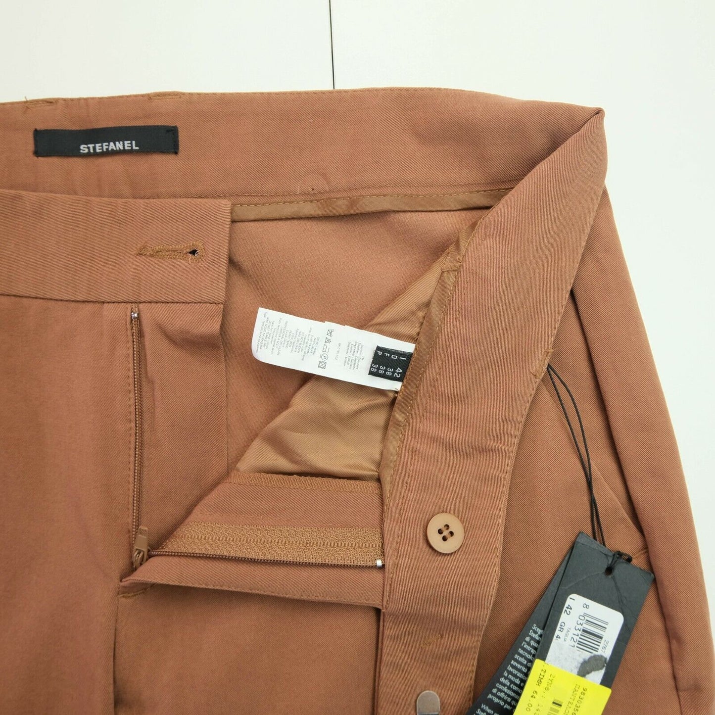 STEFANEL Light Brown Trousers Pants Size EU 38 UK 8 US 6