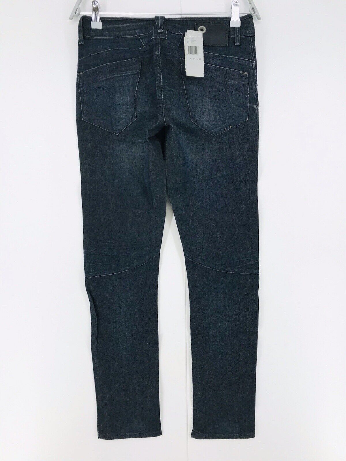 G-STAR RAW JAXON Femme Jean Skinny Bleu Foncé W27 L32 Fabriqué En Italie