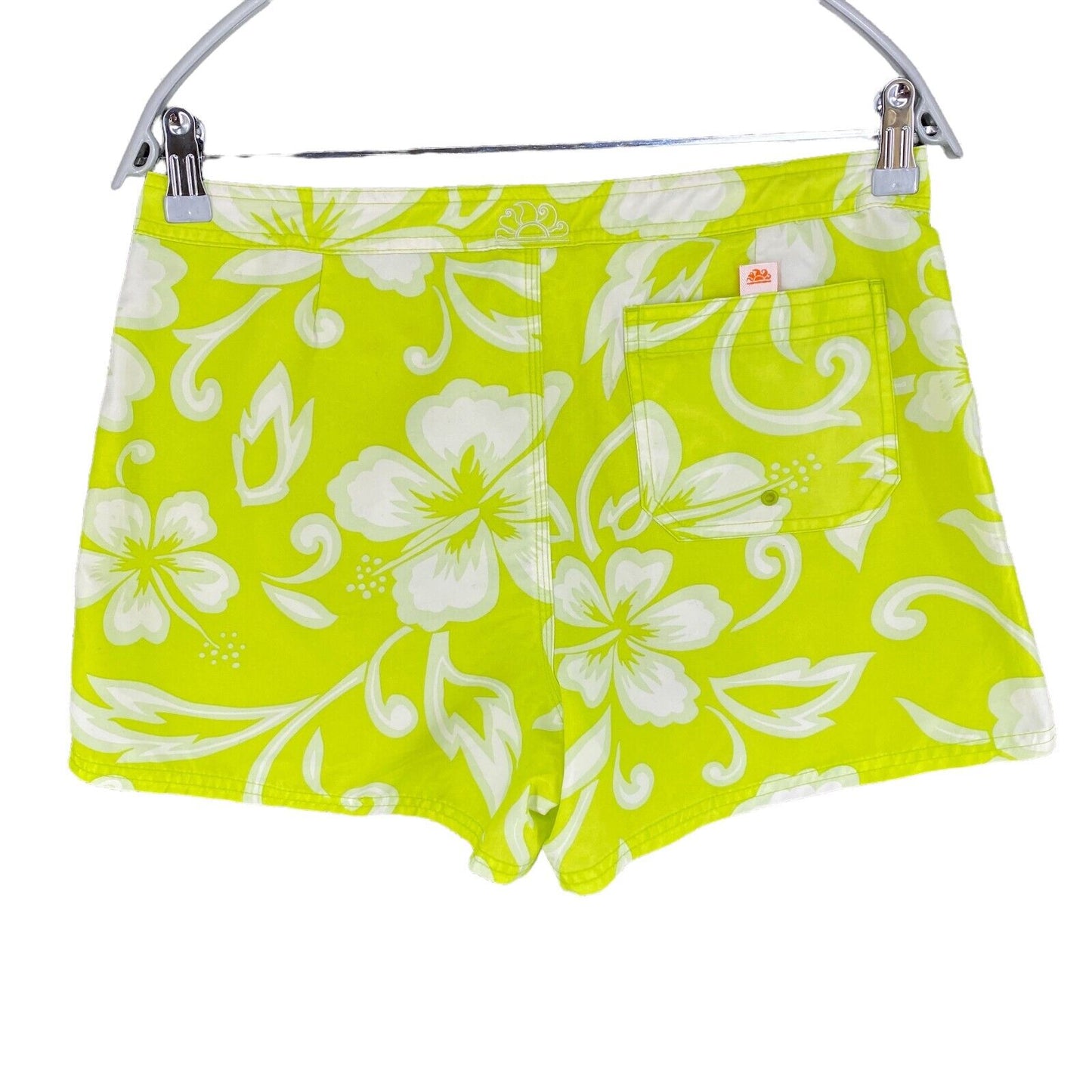 SUNDEK Floral Neon Green Swimwear Swimming Trunks Shorts Size 6 W30