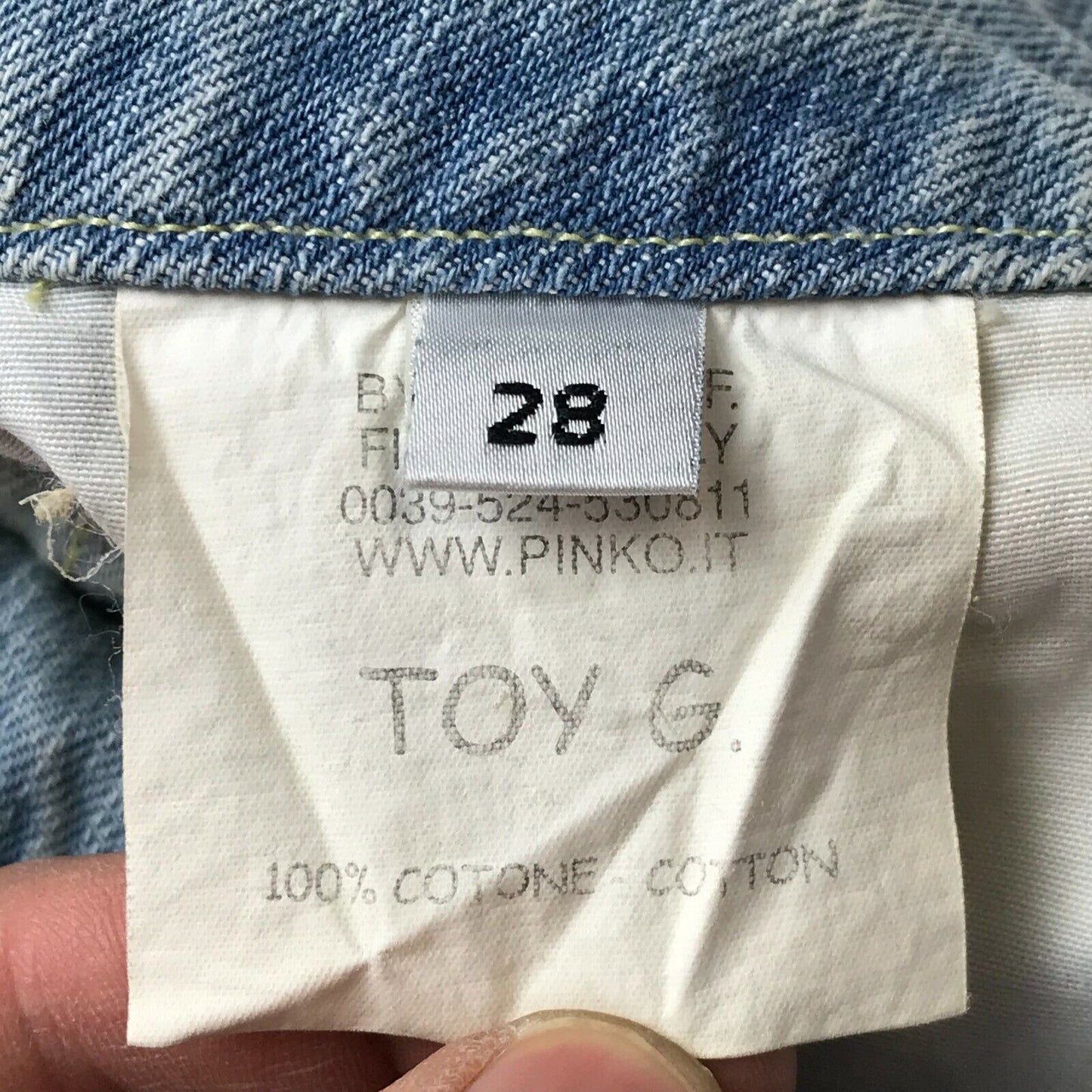 Toy G PINKO Women Blue Regular Straight Fit Jeans Size W28