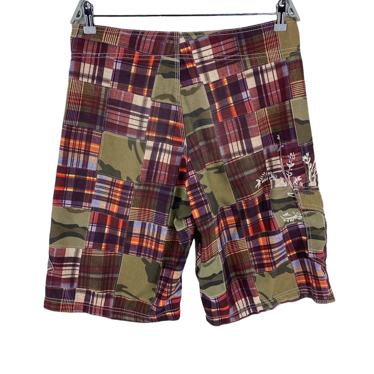 BILLABONG Plaid Green Brown Activewear Shorts Size EU 32 UK/US 32 W33