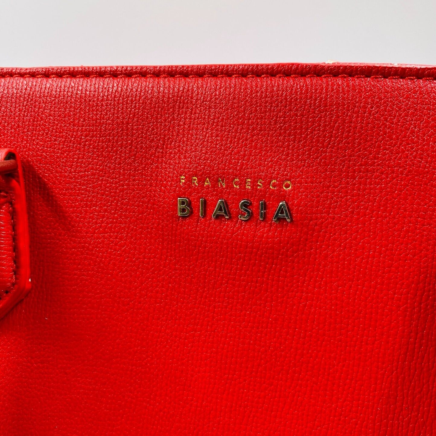 FRANCESCO BIASIA Women Red Eco Leather Handbag Shoulder Crossbody Bag