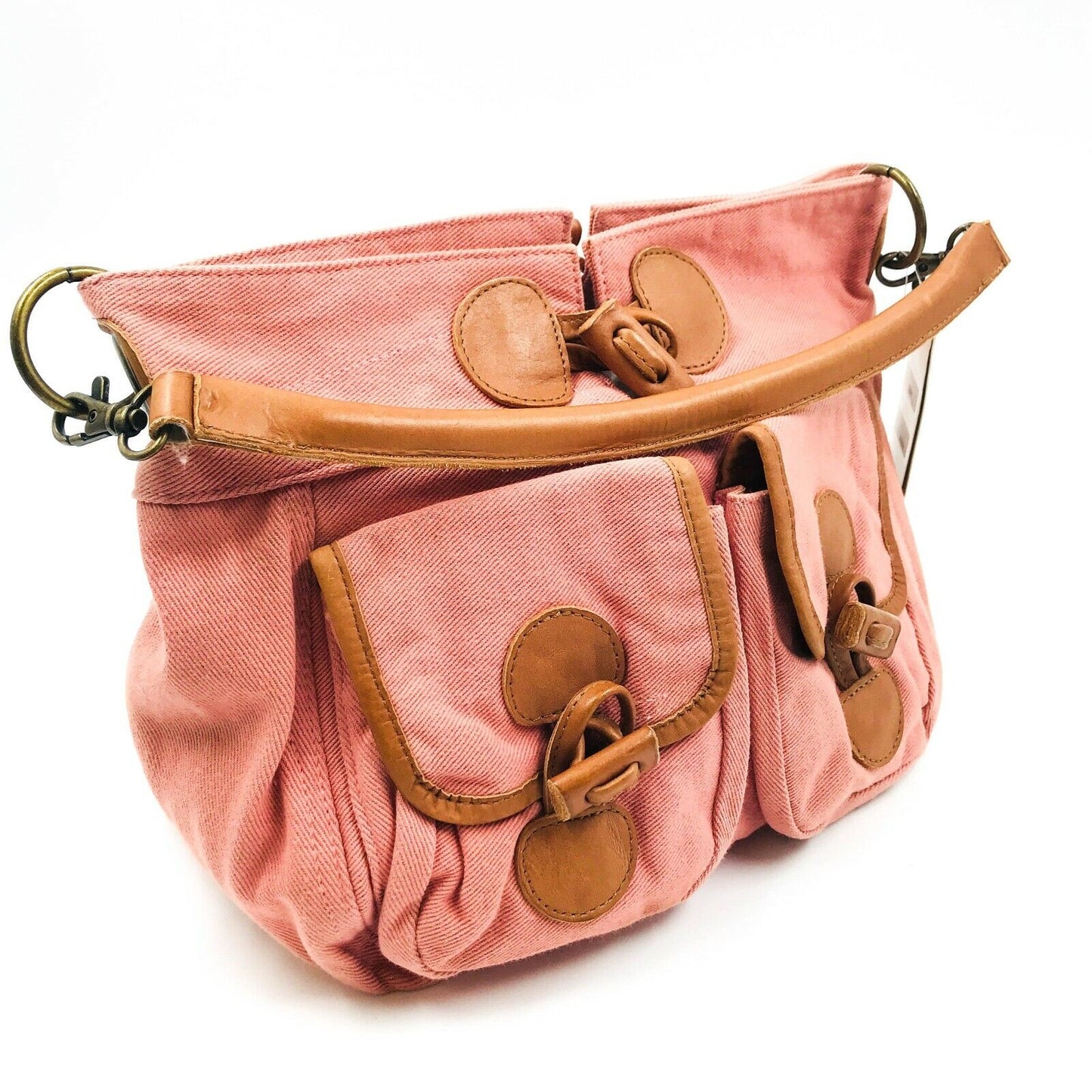 French Connection Pink Canvas Handbag Shoulder bag