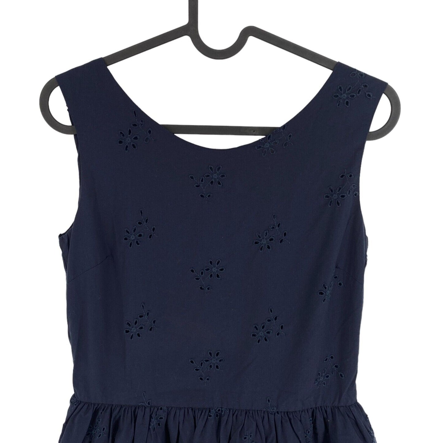 GANT Girls Navy Blue Broderie Anglaise Dress Size 16 Years 176 cm