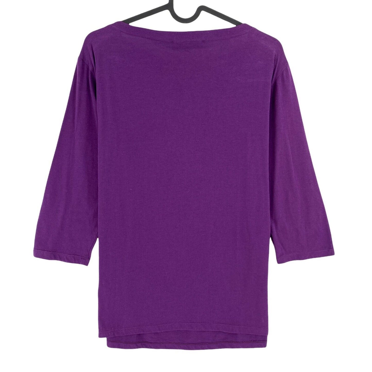 PERSONA Purple Crew Neck Long Sleeves T Shirt Top Size S