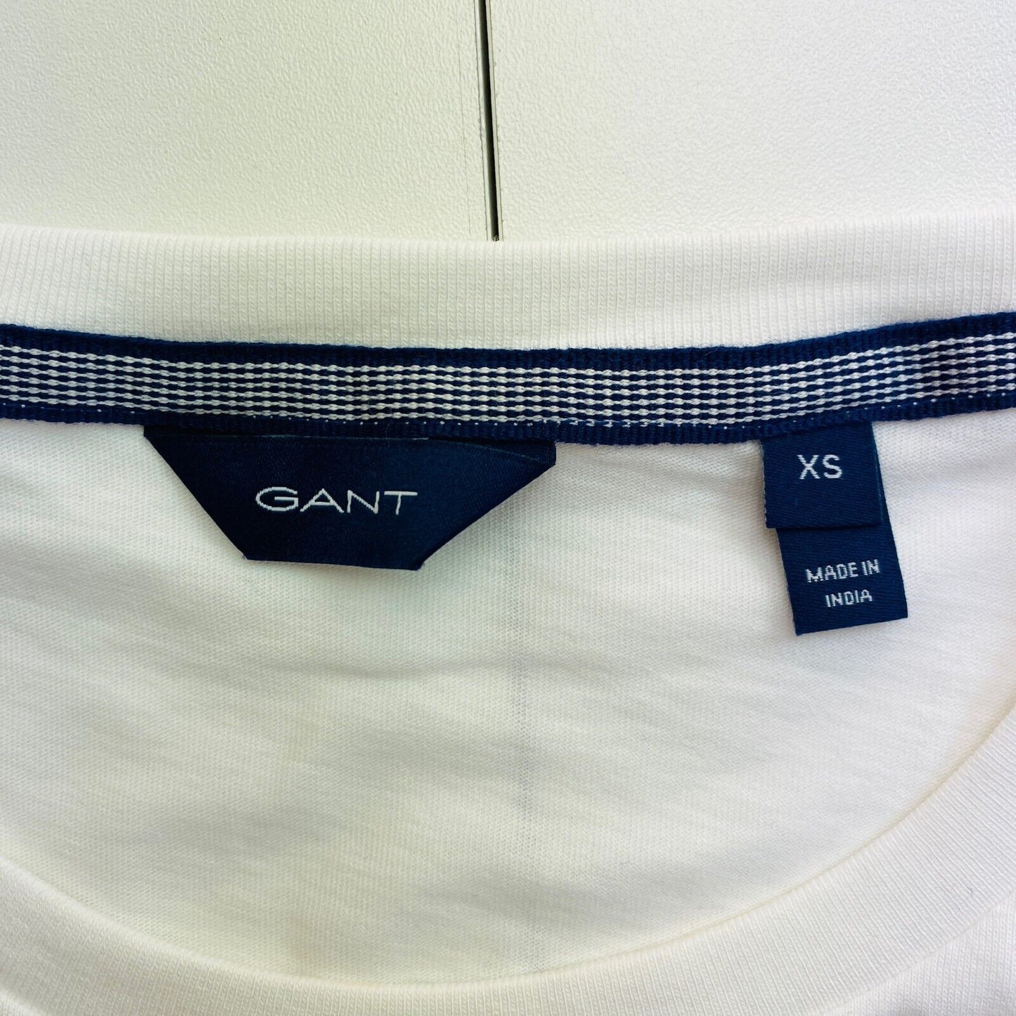 GANT Weißes Lock Up Langarm-T-Shirt Größe XS