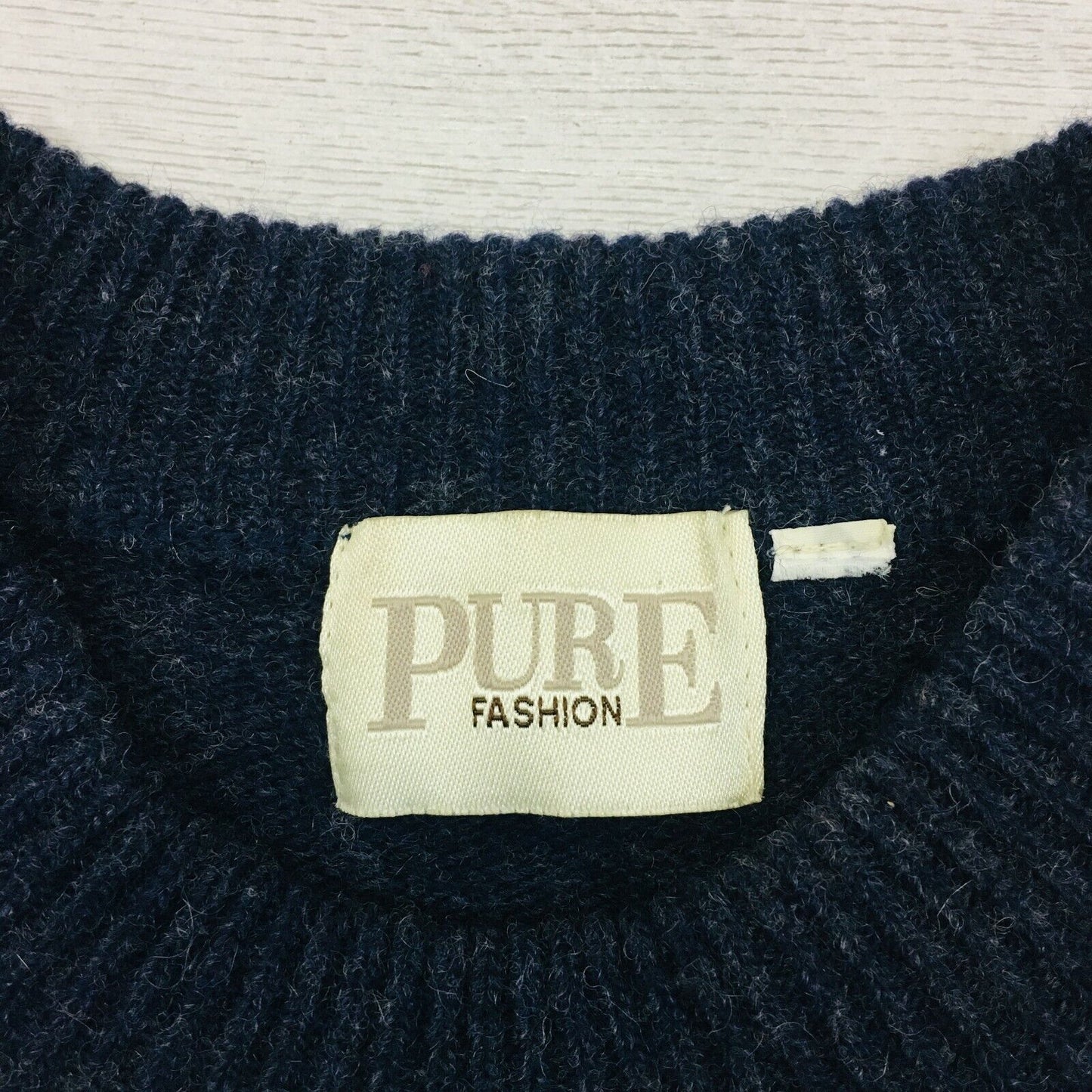 Pure Fashion Mélange de laine surdimensionné Pull d’hiver confortable Jumper Taille M