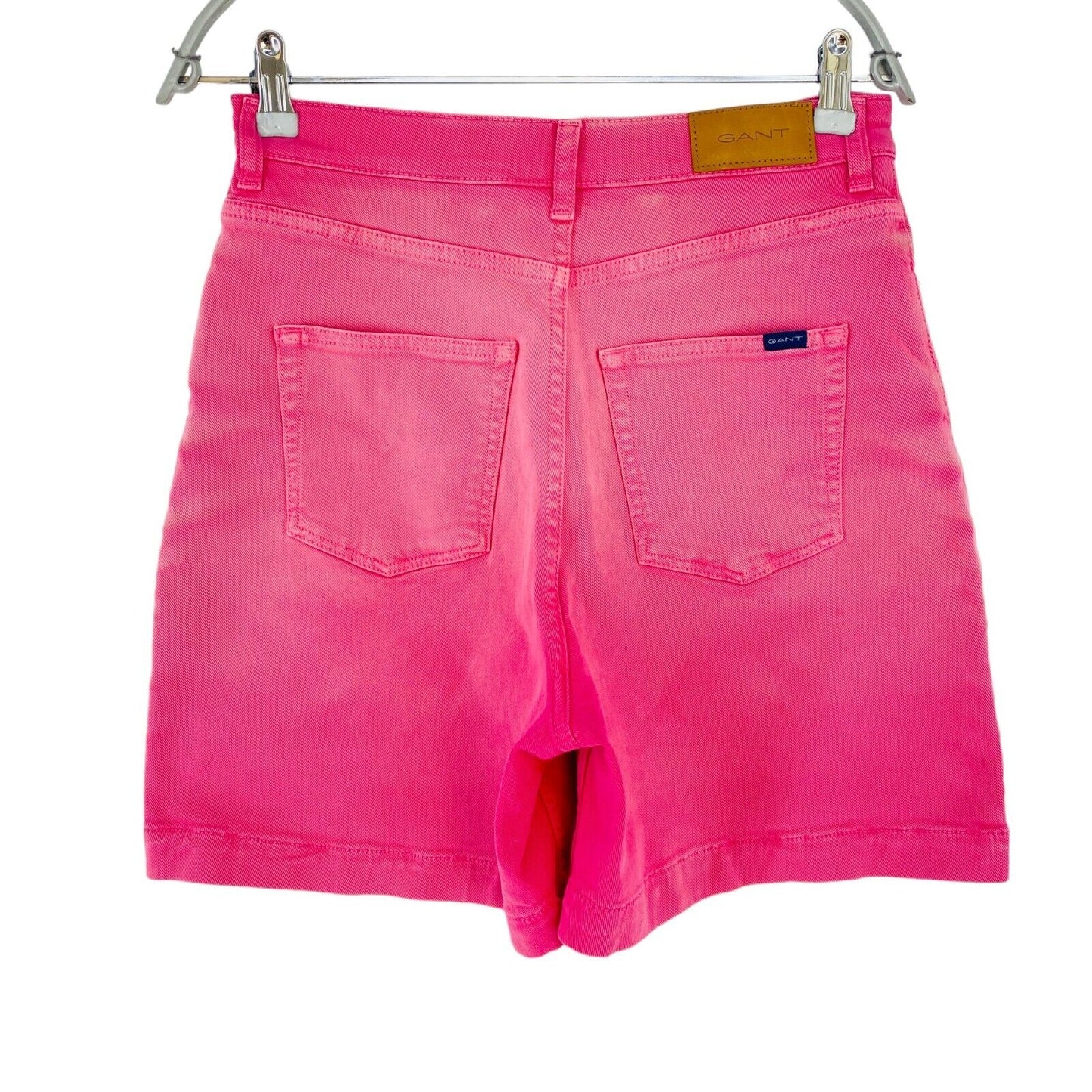 GANT Women Pink High Waist Relaxed Fit Denim Shorts Size W28