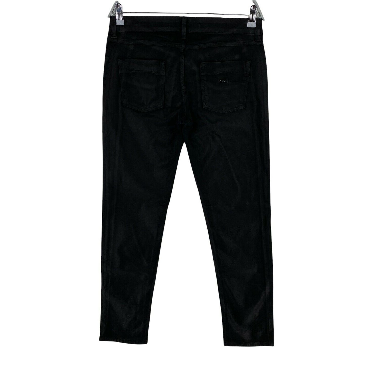 RRP €247 PIANURASTUDIO Black Skinny Waxed Jeans Size W30 L30