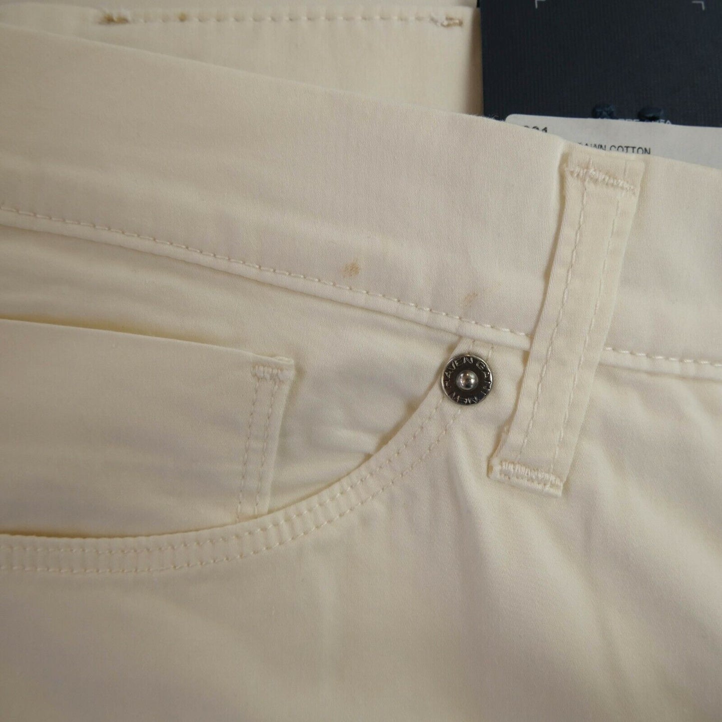 GANT White Dawn Cotton Satin Pants Trousers Size W29 L34